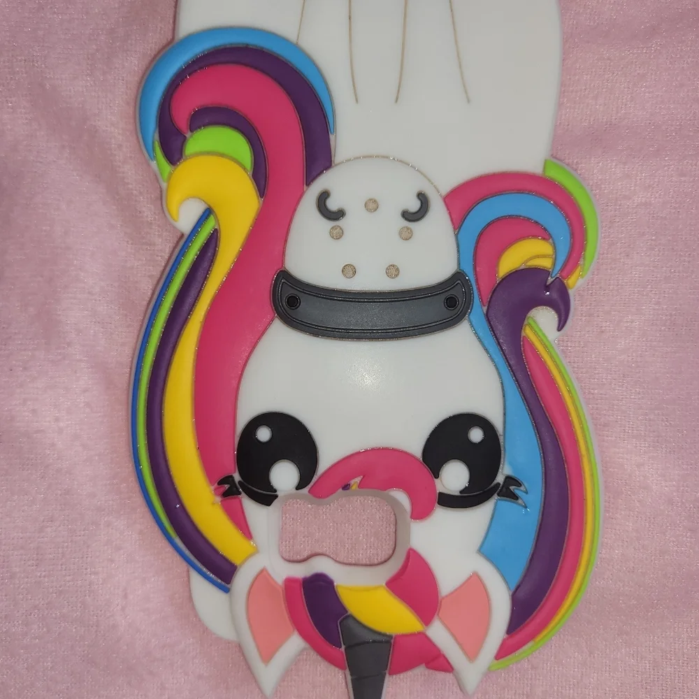 Samsung Galaxy S7 Edge Silicone Rainbow Unicorn Cell Phone Case Cover Crazy Fun
